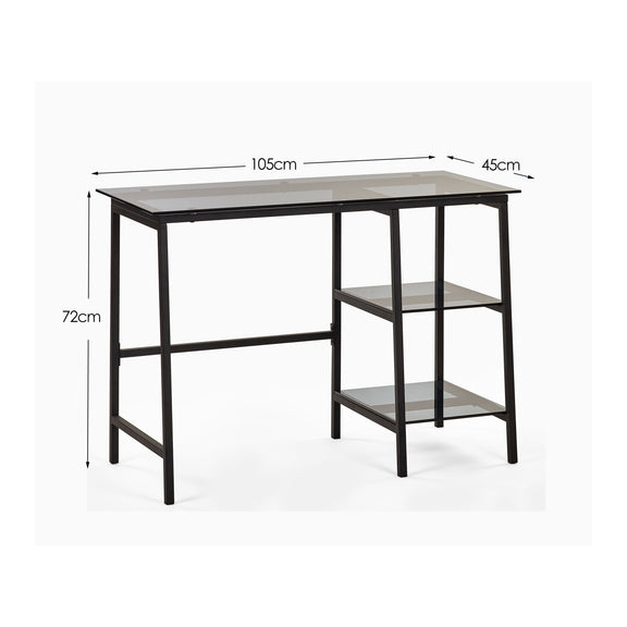 Table with dimensions labeled on a white background