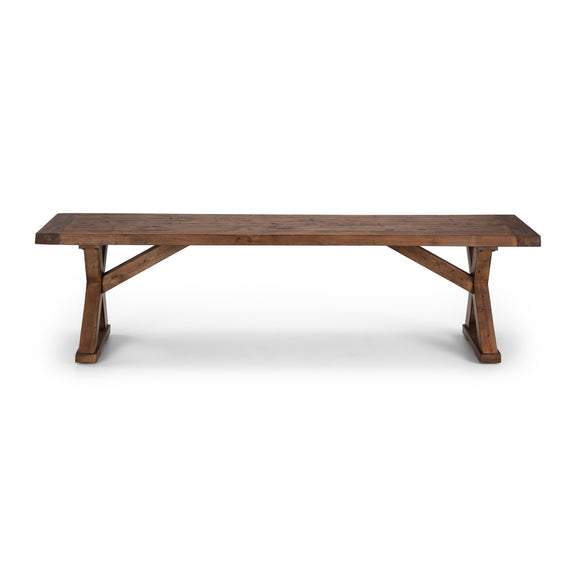 Wooden bench on a white background