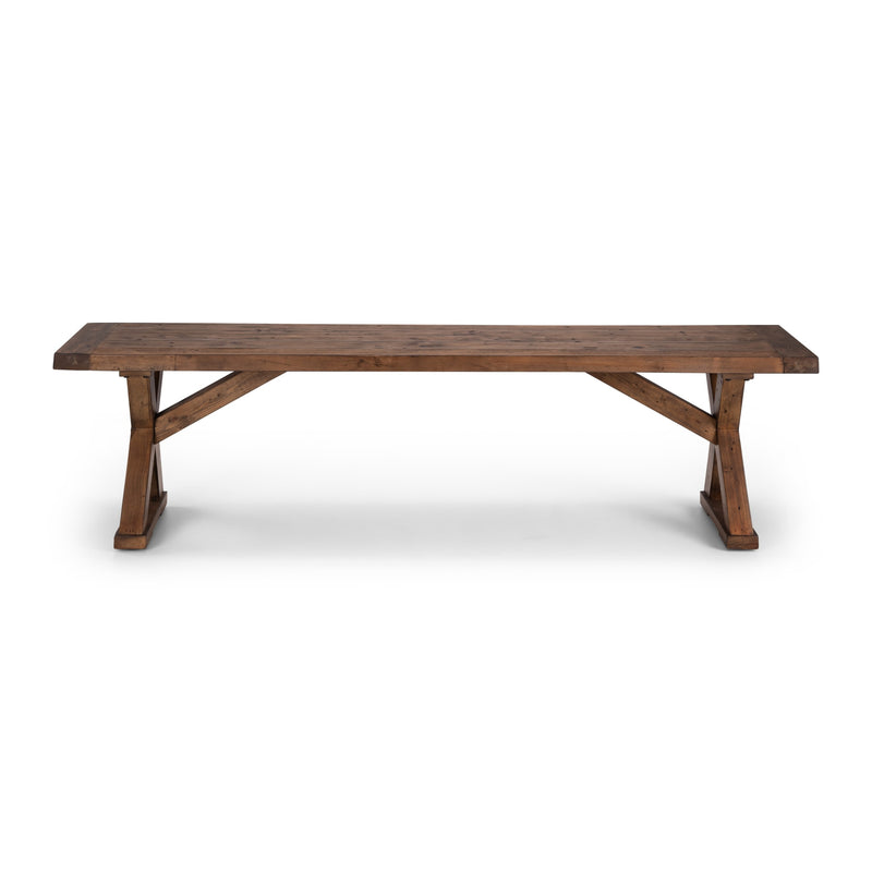 Wooden bench on a white background