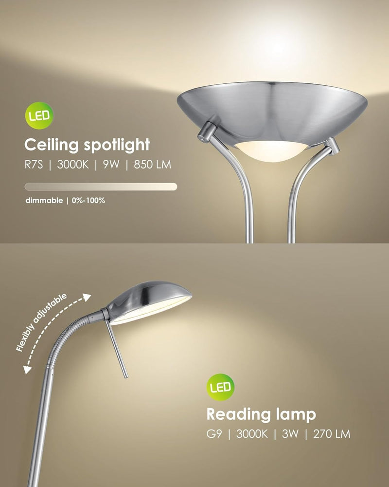 Rome Floor Lamp - Chrome