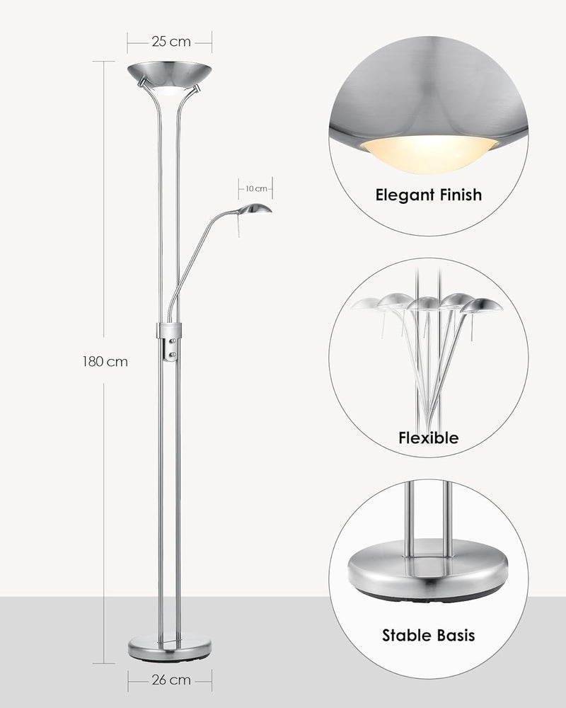 Rome Floor Lamp - Chrome