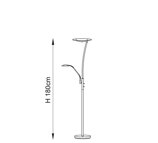 Alassio Floor Lamp - Satin Chrome