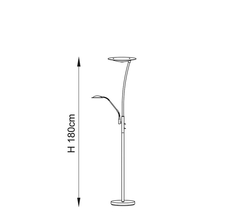 Alassio Floor Lamp - Satin Chrome