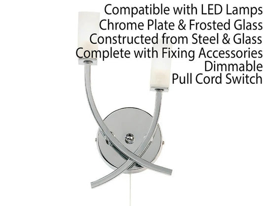 Havana Wall Light Chrome – alternate view 2