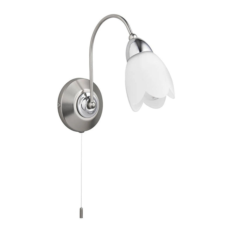 Petal Wall Light Satin Chrome