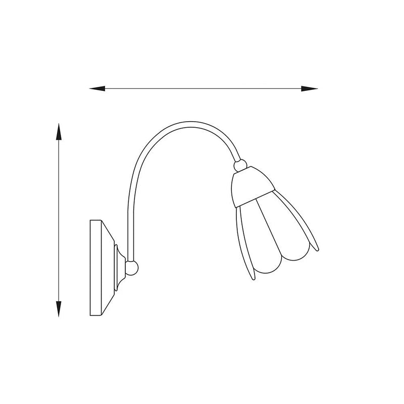 Petal Wall Light Satin Chrome