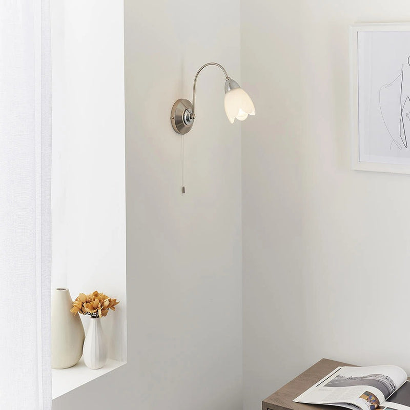 Petal Wall Light Satin Chrome