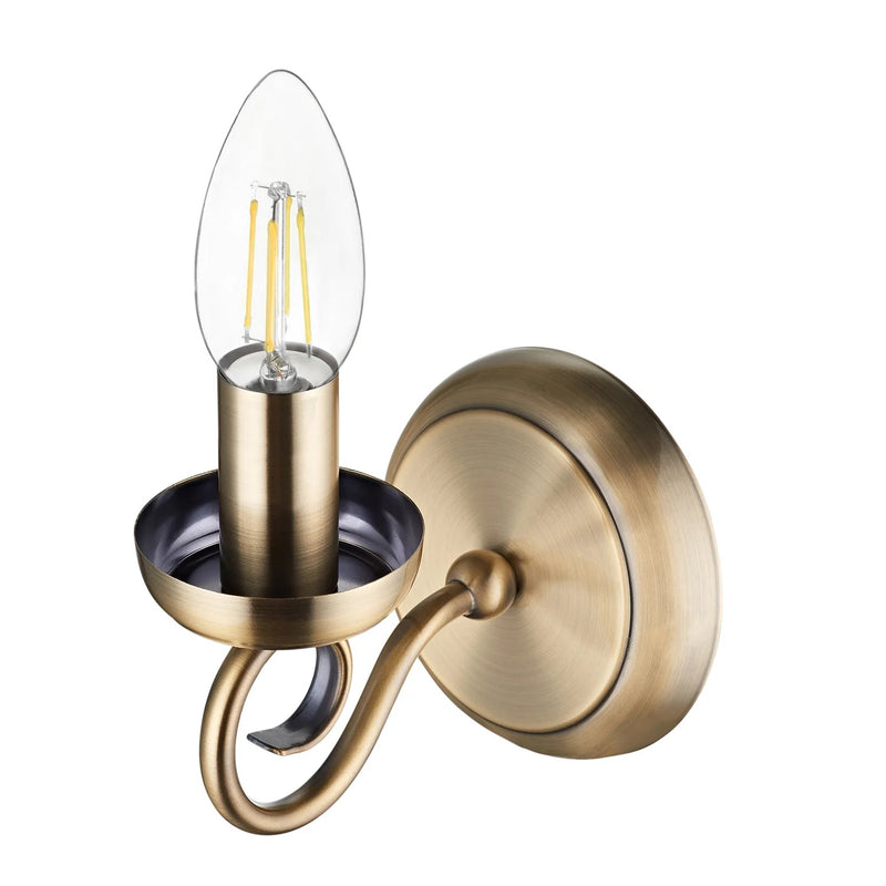 Trafford Wall Light Antique Brass