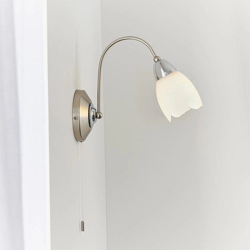 Petal Wall Light Satin Chrome