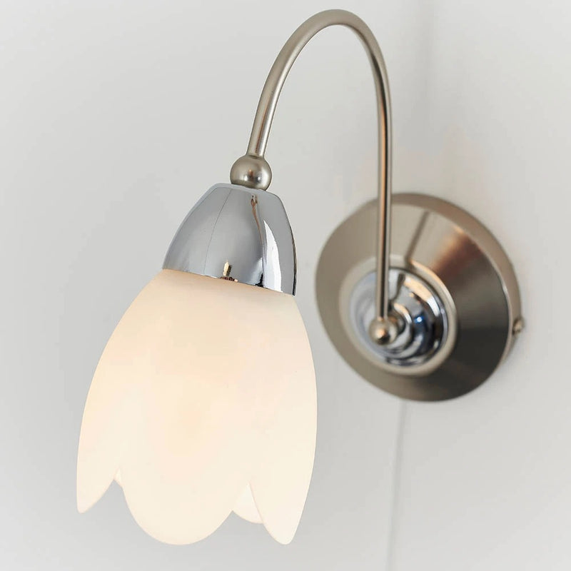 Petal Wall Light Satin Chrome
