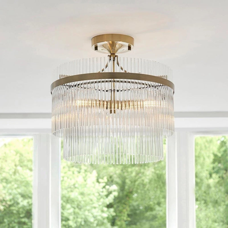 Marietta 3 Ceiling Light - Antique Brass