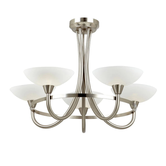 Cagney 5 Ceiling Lamp - Satin Chrome