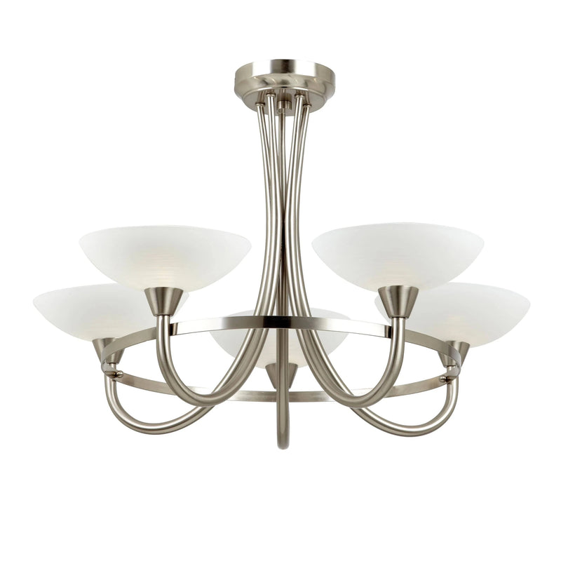 Cagney 5 Ceiling Lamp - Satin Chrome