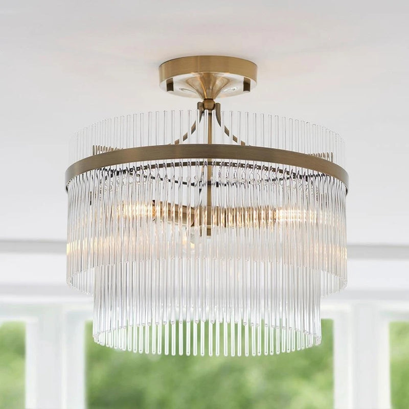 Marietta 3 Ceiling Light - Antique Brass