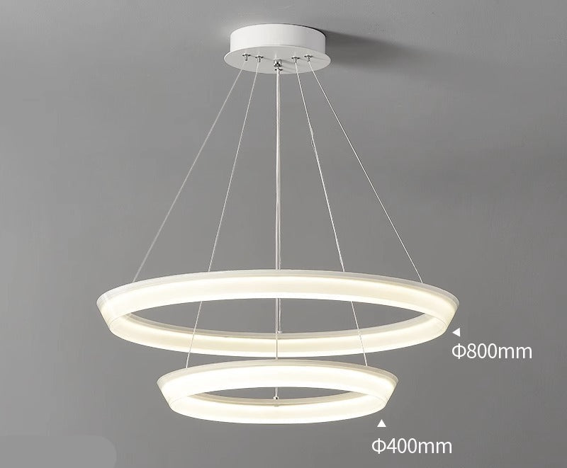 Modern Halo Ring Chandelier – Minimal LED Pendant Design