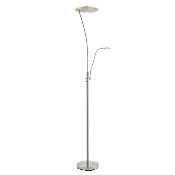 Alassio Floor Lamp - Satin Chrome
