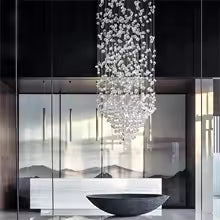 Large Luxury Crystal Staircase Chandelier