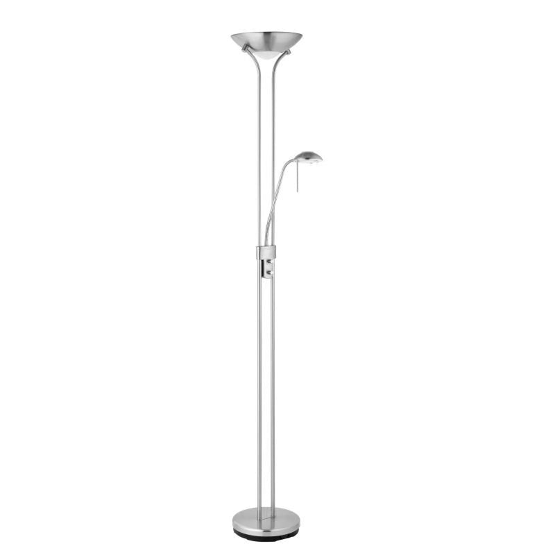 Rome Floor Lamp - Satin Chrome