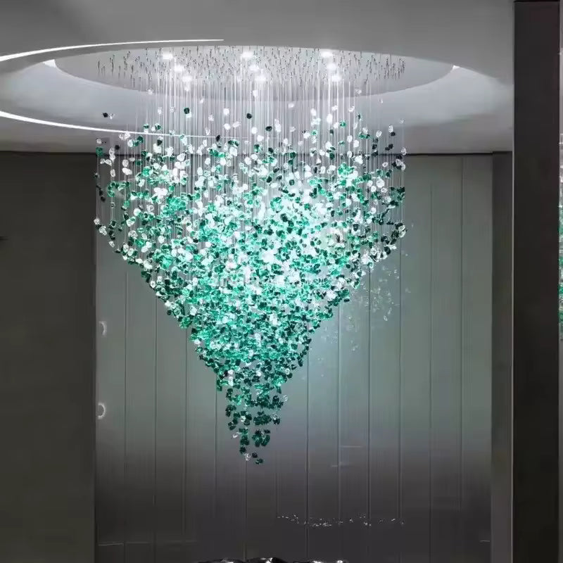 Large Luxury Crystal Staircase Chandelier
