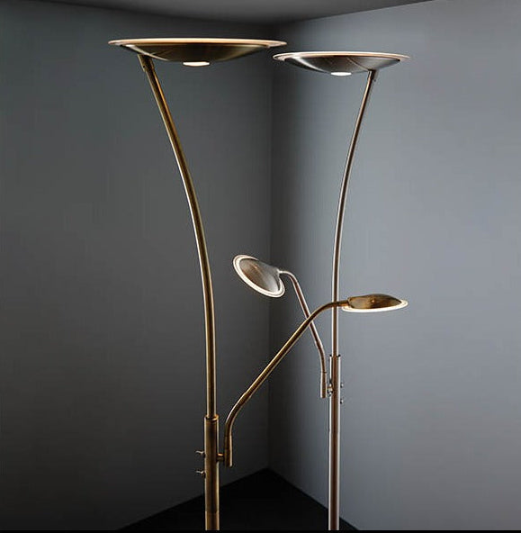 Alassio Floor Lamp - Antique Brass