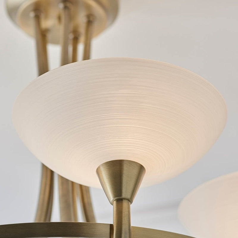 Cagney 5 Ceiling Lamp - Antique Brass