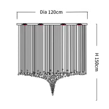 Large Luxury Crystal Staircase Chandelier