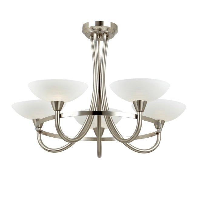 Cagney 5 Ceiling Lamp - Satin Chrome