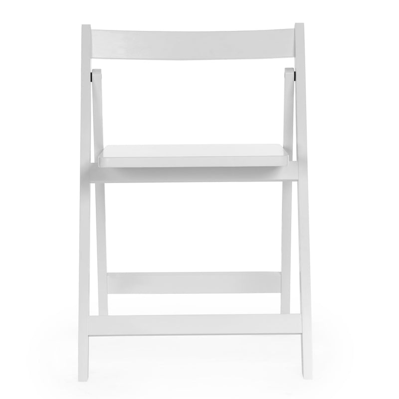 White folding chair on a white background