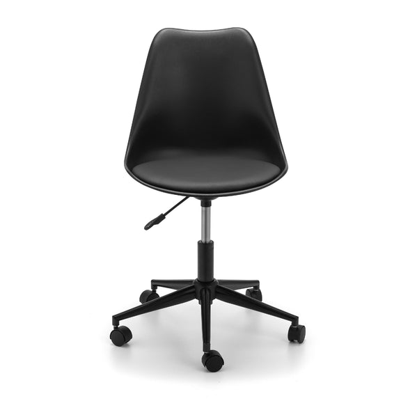 Black office chair on a white background