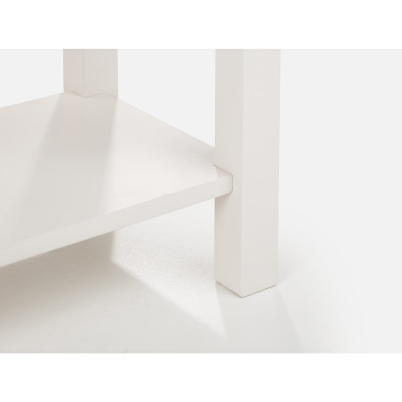 White chair with a minimalist design on a white background