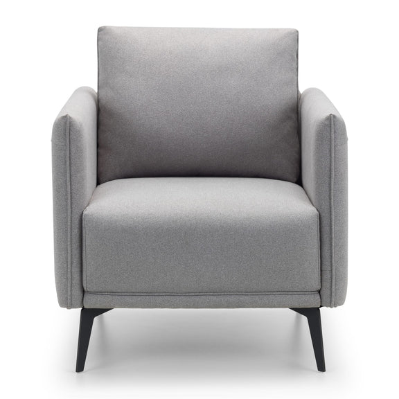 Gray armchair on a white background