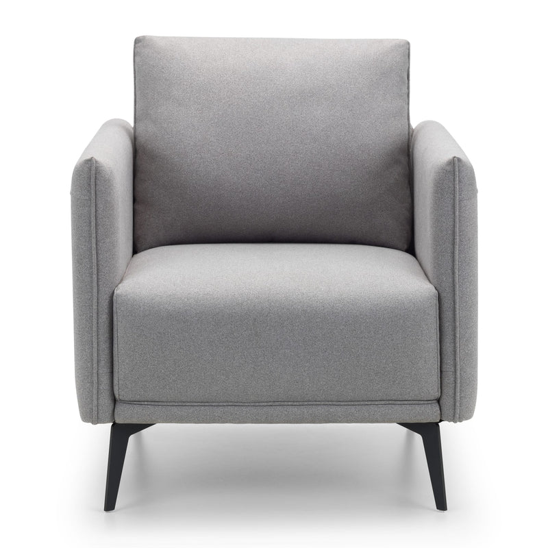 Gray armchair on a white background