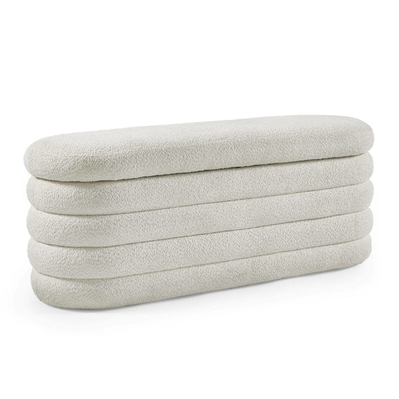 Stack of beige cushions on a white background