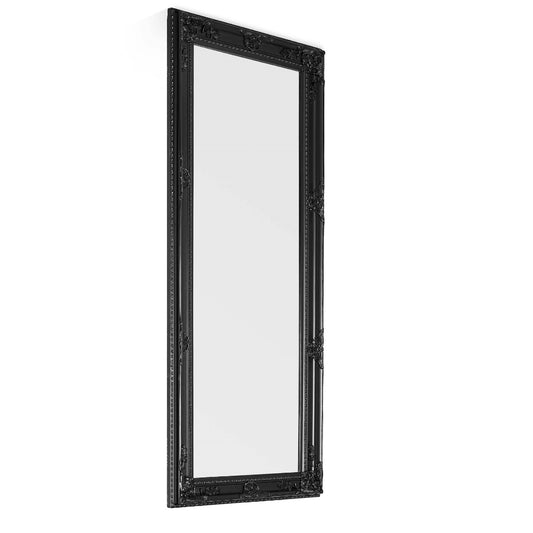 Black decorative mirror on a white background