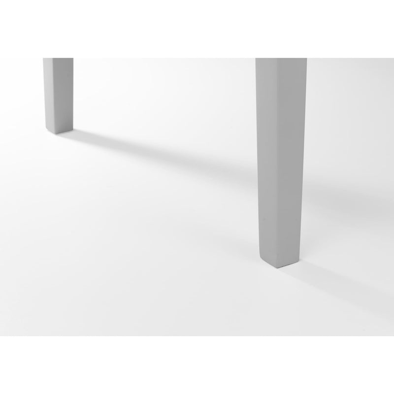 White office desk with a minimalist design on a white background