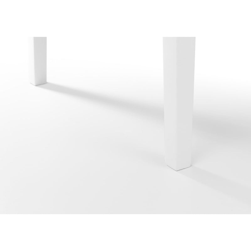 White L-shaped desk on a white background
