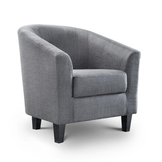Gray armchair on a white background