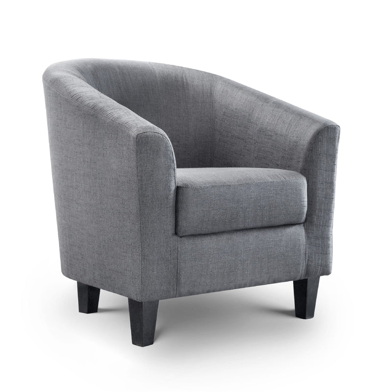 Gray armchair on a white background