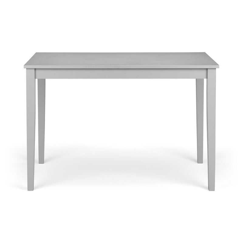 Gray table on a white background