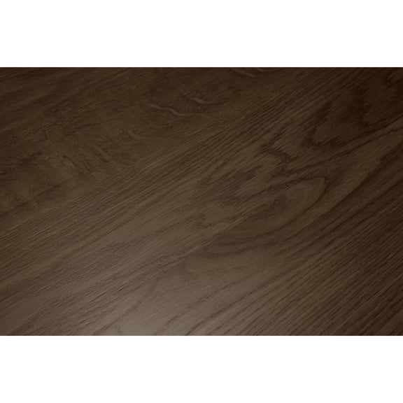 Close-up of a wooden surface with a rich brown color and visible grain pattern.
