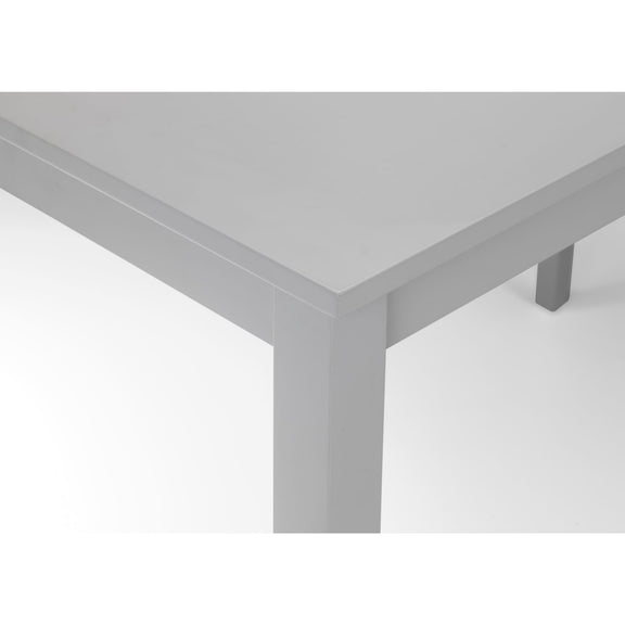 Gray table corner on a white background