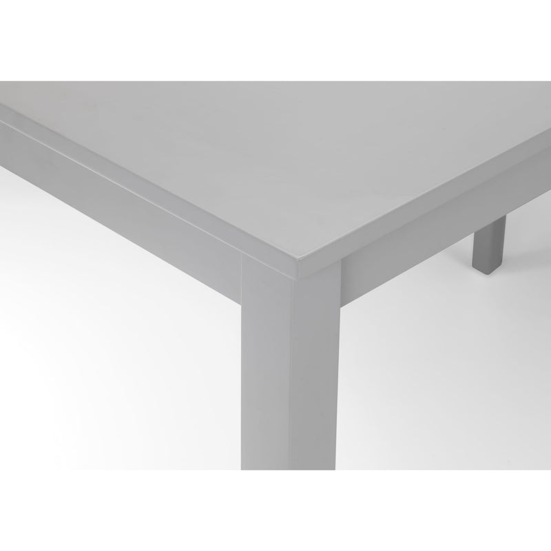 Gray table corner on a white background