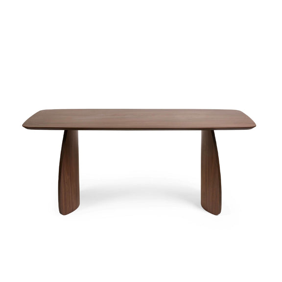 Wooden table on a white background