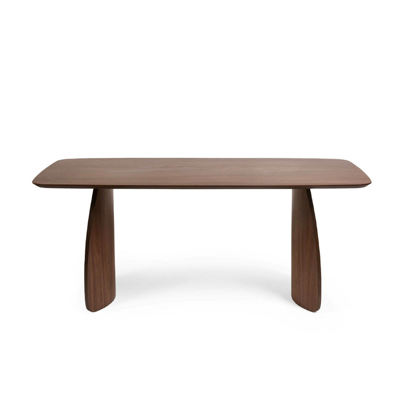 Wooden table on a white background