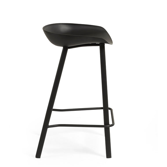 Black bar stool on a white background