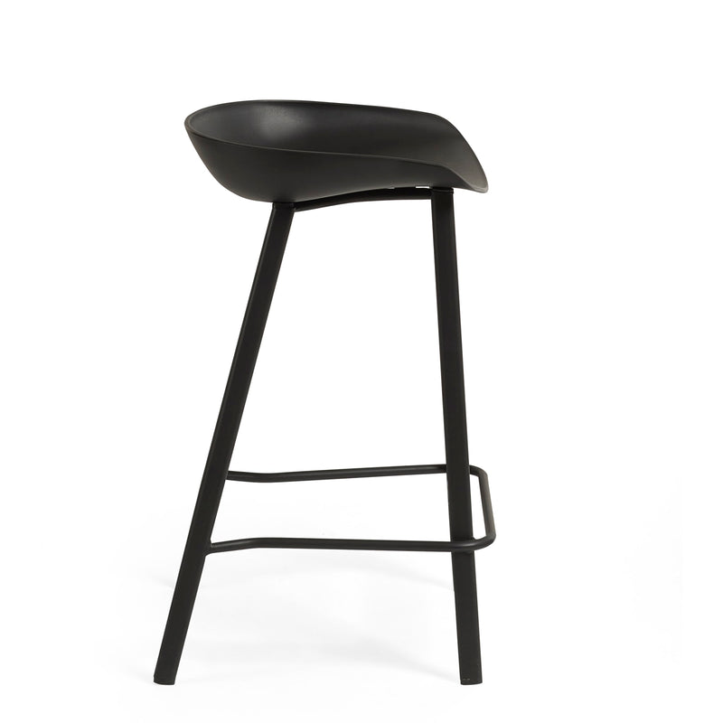 Black bar stool on a white background