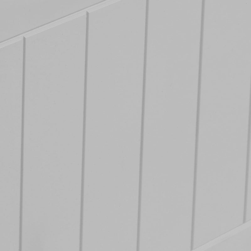 Close-up of a gray paneled wall with horizontal lines