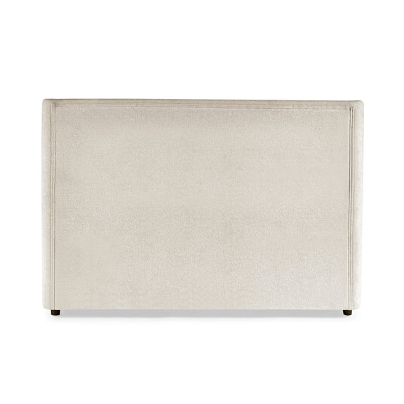 Rectangular beige fabric screen on a white background