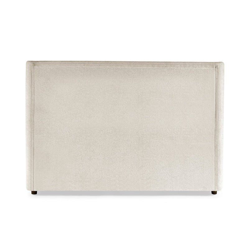 Rectangular beige fabric screen on a white background