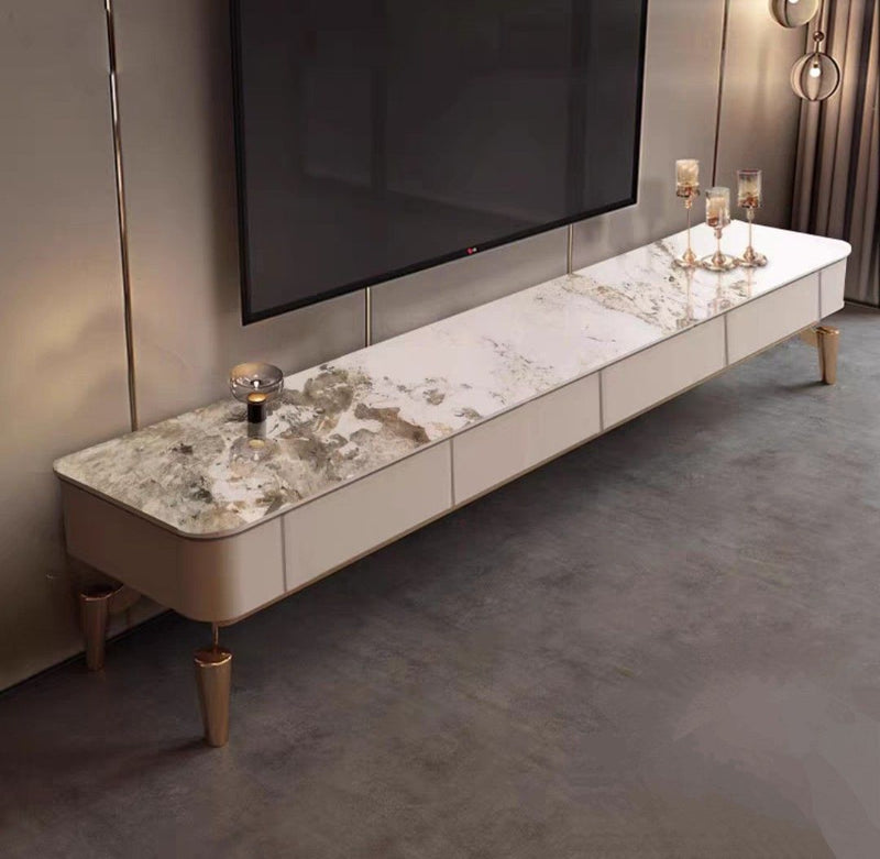 New Nordic Stone Top For TV Unit – Custom Made Living Room Media Console